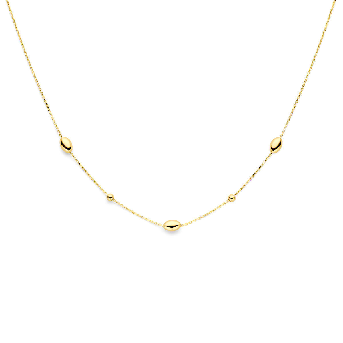 Collier ovaaltjes en bolletjes 41 - 43 - 45 cm - 40.30914