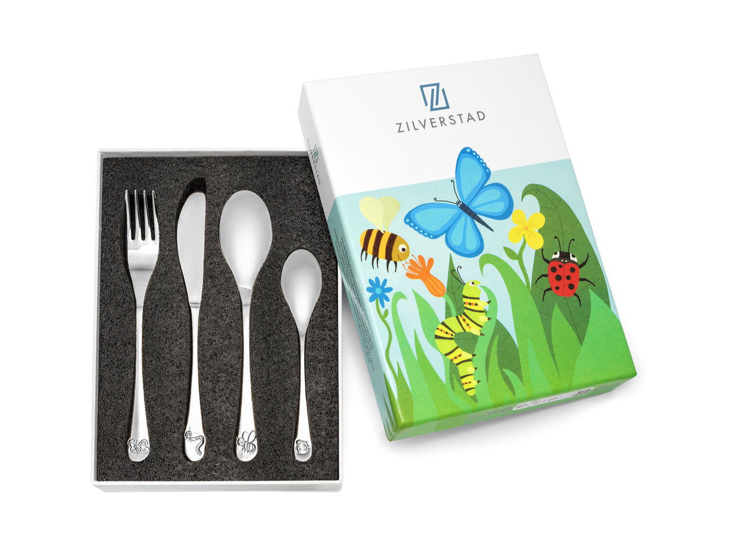 Children's cutlery Nature Friends, 4-piece, stainless steel 18/10