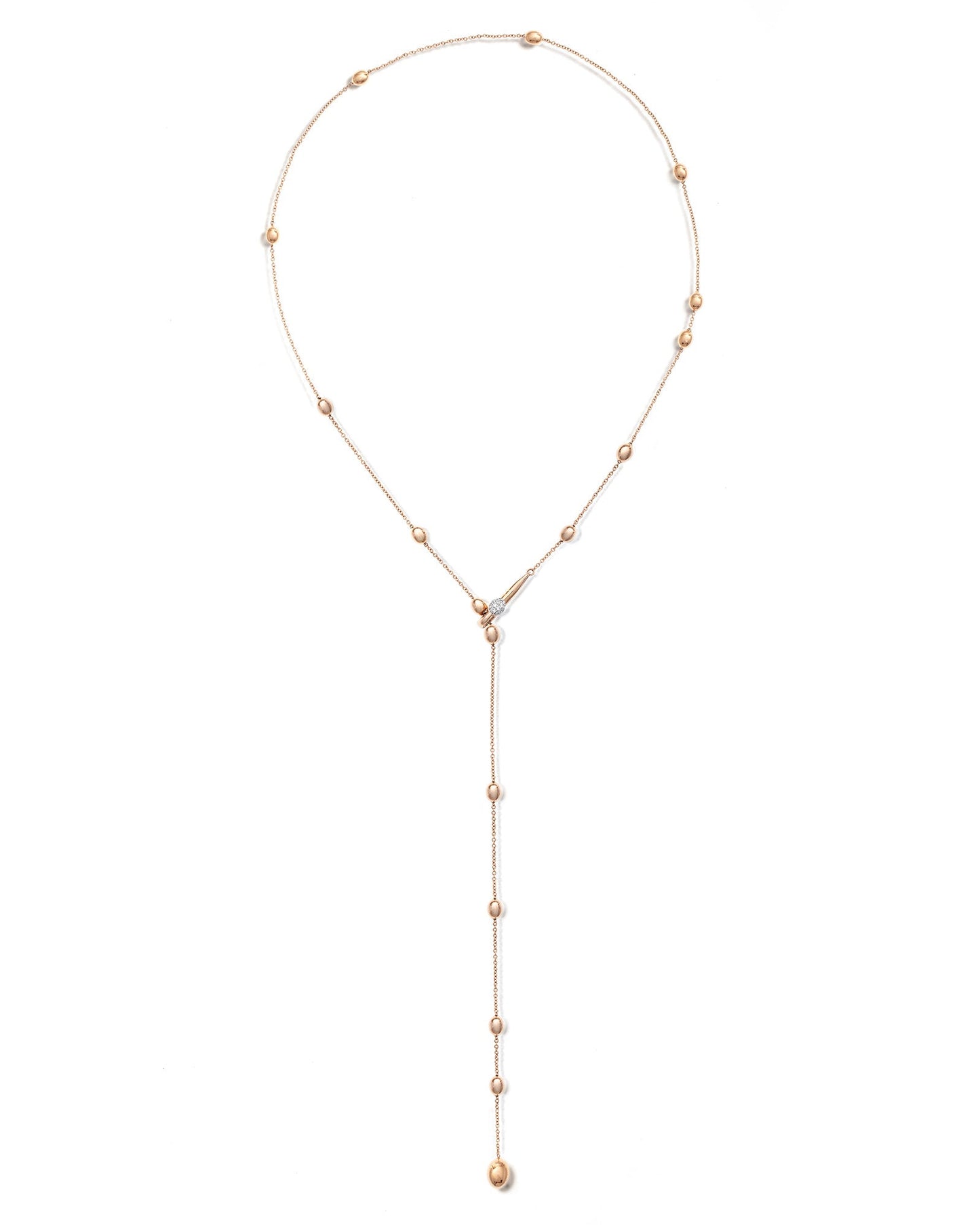 "Soffio" ketting van roségoud en diamanten