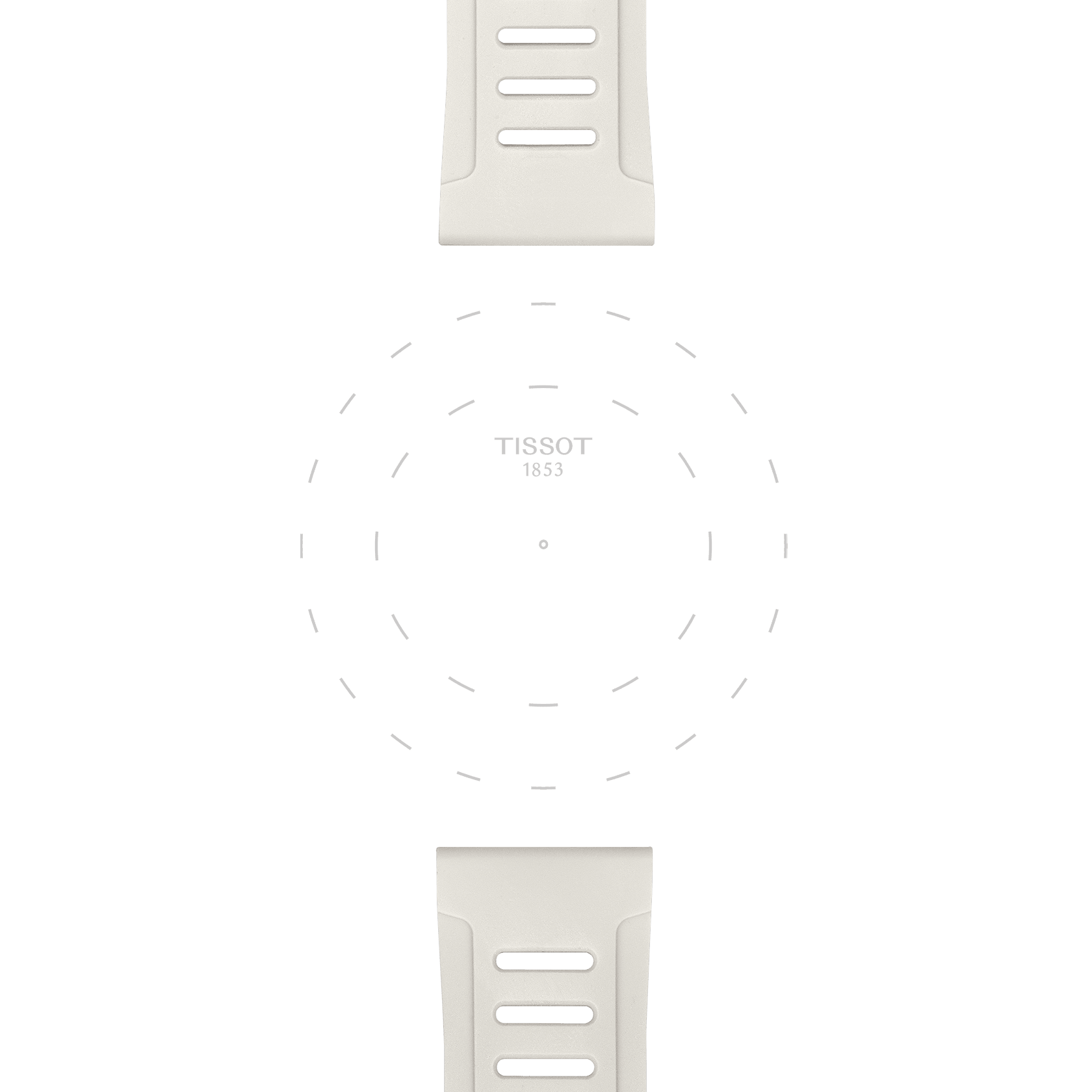 Tissot Official White Silicone Strap Lugs 21 mm