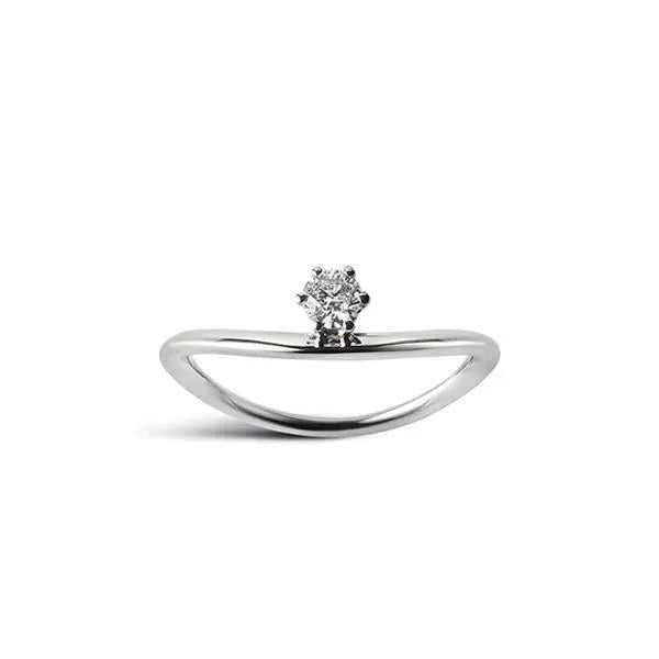 Alfieri & St John Ring met Diamanten - 18Krt. Witgoud