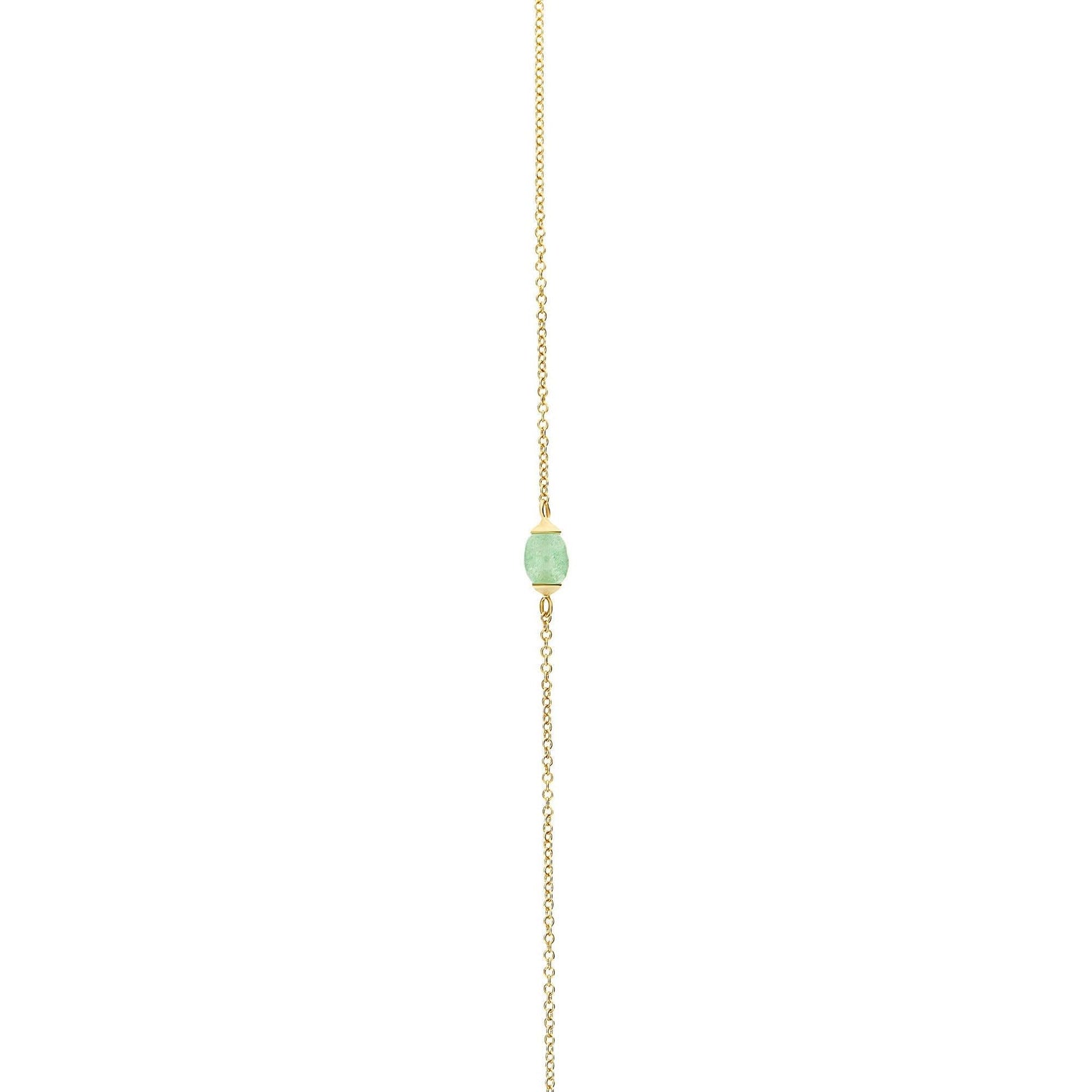 AMAZONIA "AMULETS" GOLD AND GREEN AVENTURINE NECKLACE (LARGE)