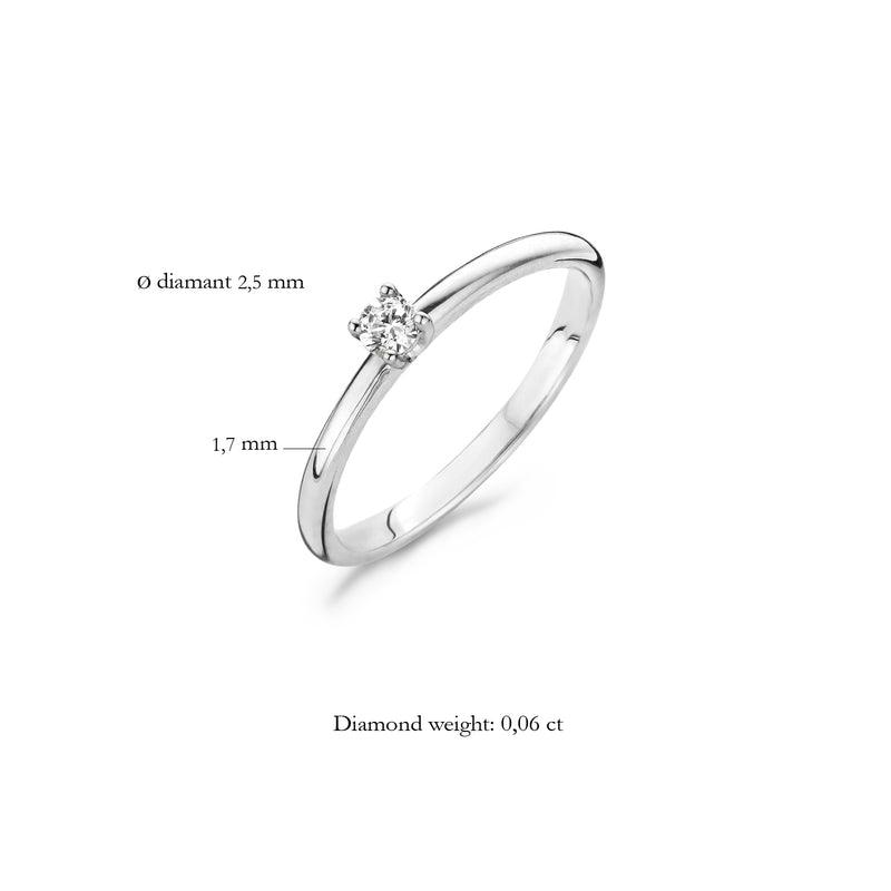 BLUSH DIAMONDS RING 1601WDI - 14 K WITGOUD - Brunott Juwelier