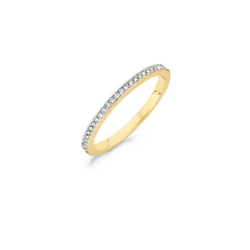 BLUSH DIAMONDS RING 1607BDI 14 K GEEL EN WITGOUD