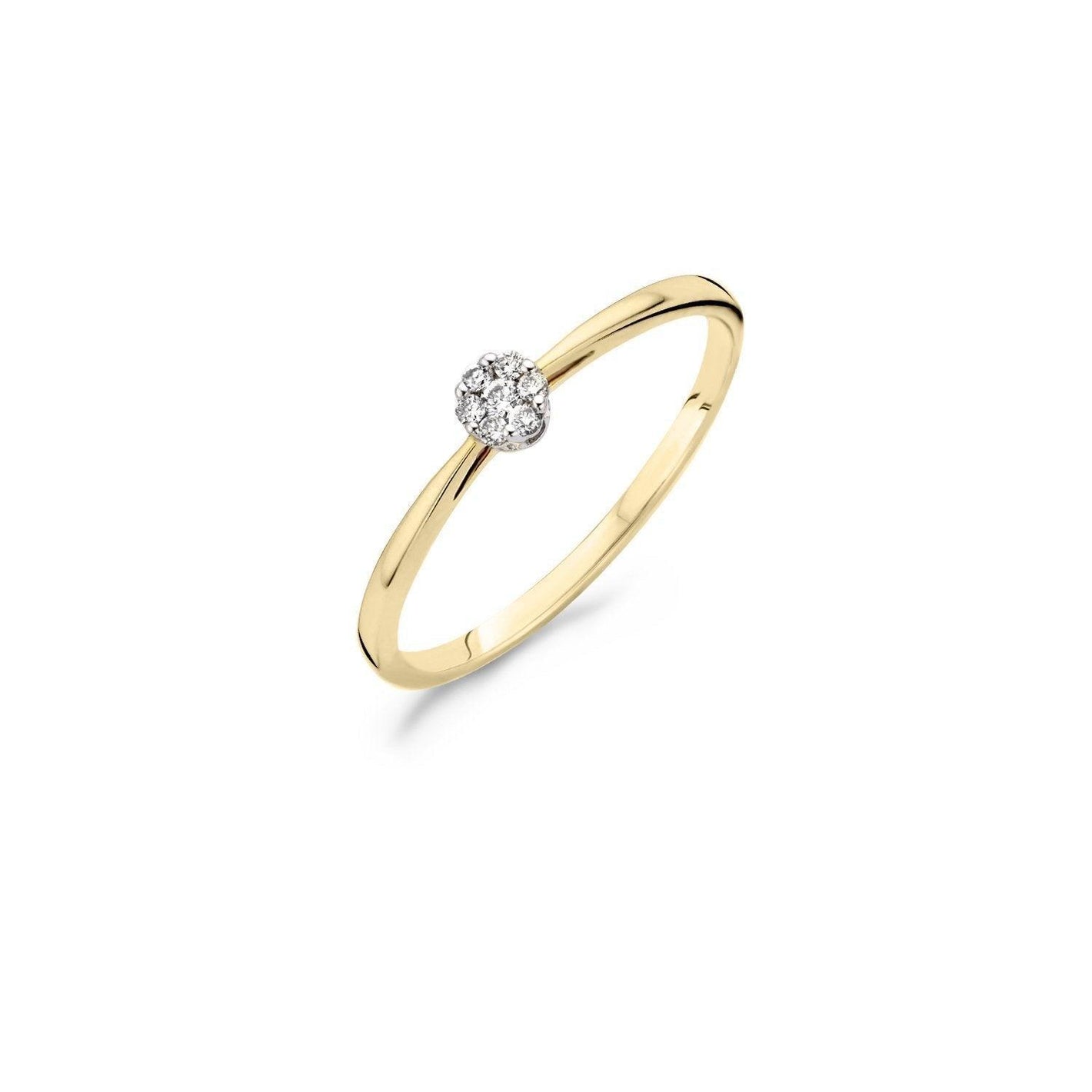 BLUSH DIAMONDS RING 1608BDI - 14 K GEEL EN WITGOUDEN