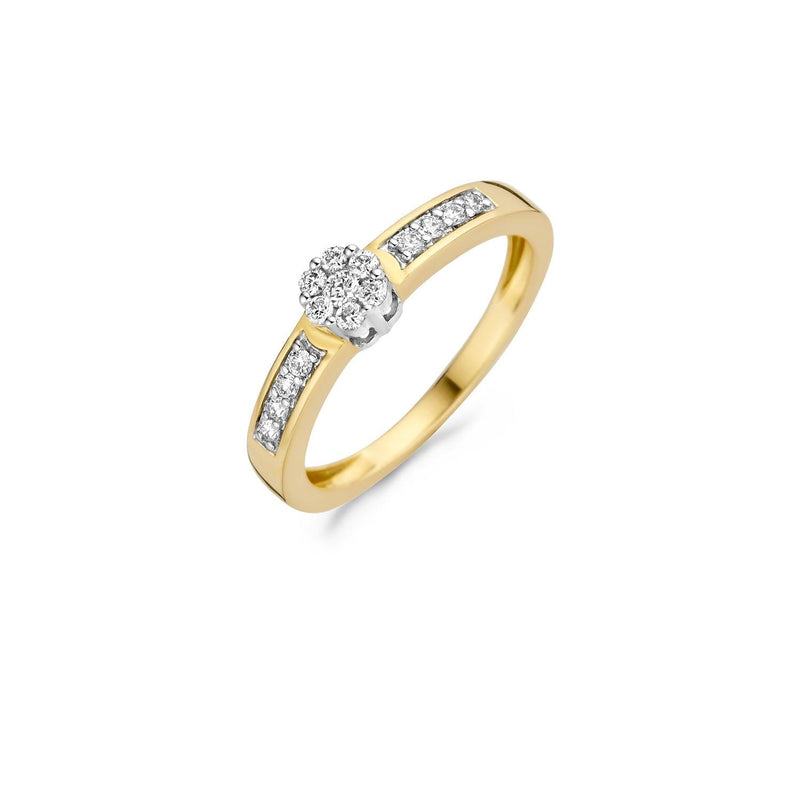 BLUSH DIAMONDS RING 1624BDI 14 K GEEL EN WITGOUD