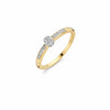 BLUSH DIAMONDS RING 1625BDI - 14 K GEELGOUD