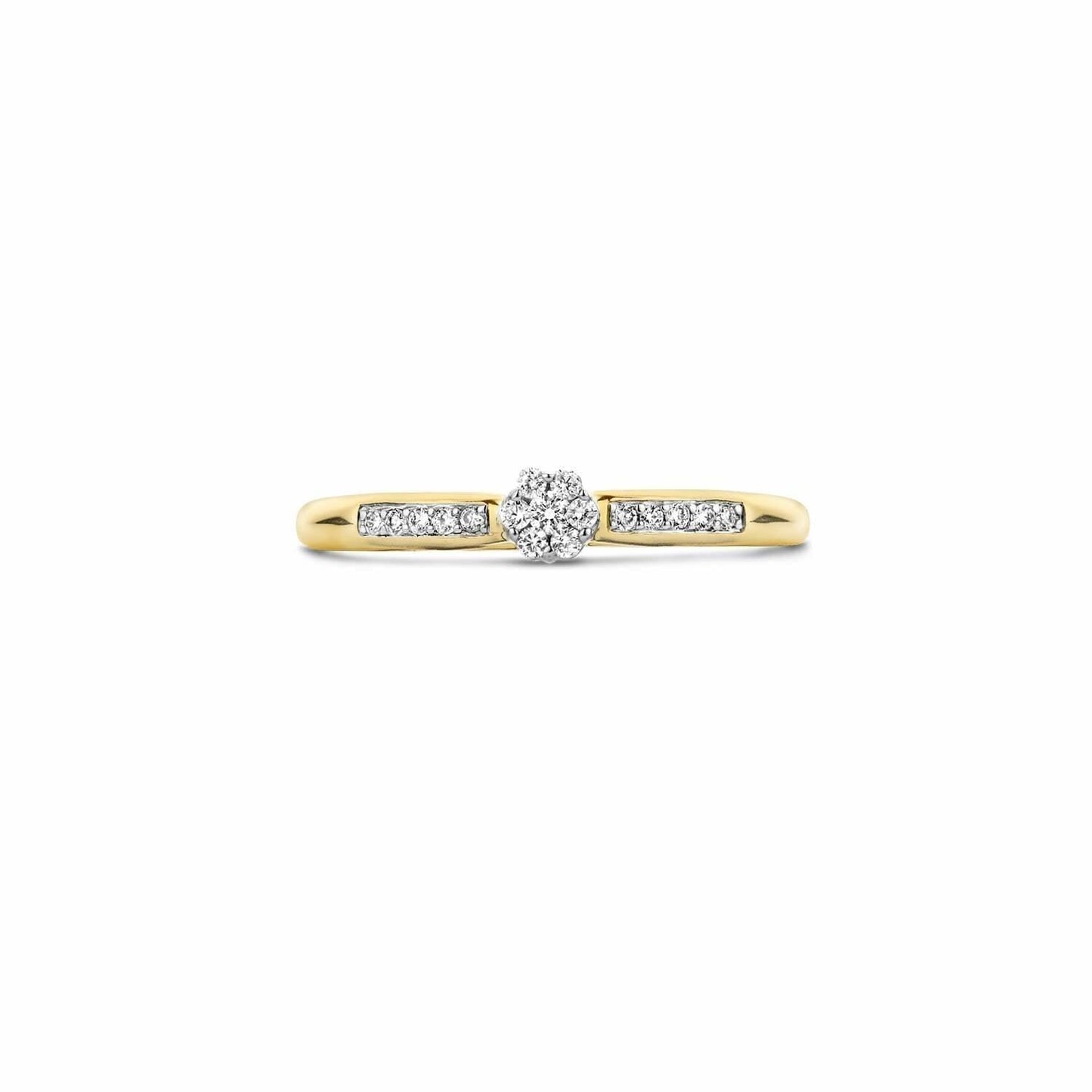 BLUSH DIAMONDS RING 1625BDI - 14 K GEELGOUD