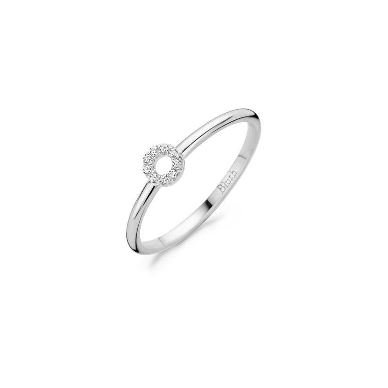 BLUSH RING MET ZIRKONIA 1217WZI 14 K WITGOUD