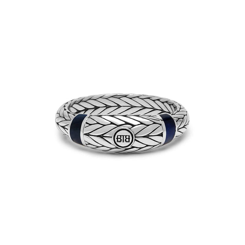 Ellen Stone Ring Silver Tigereye Navy