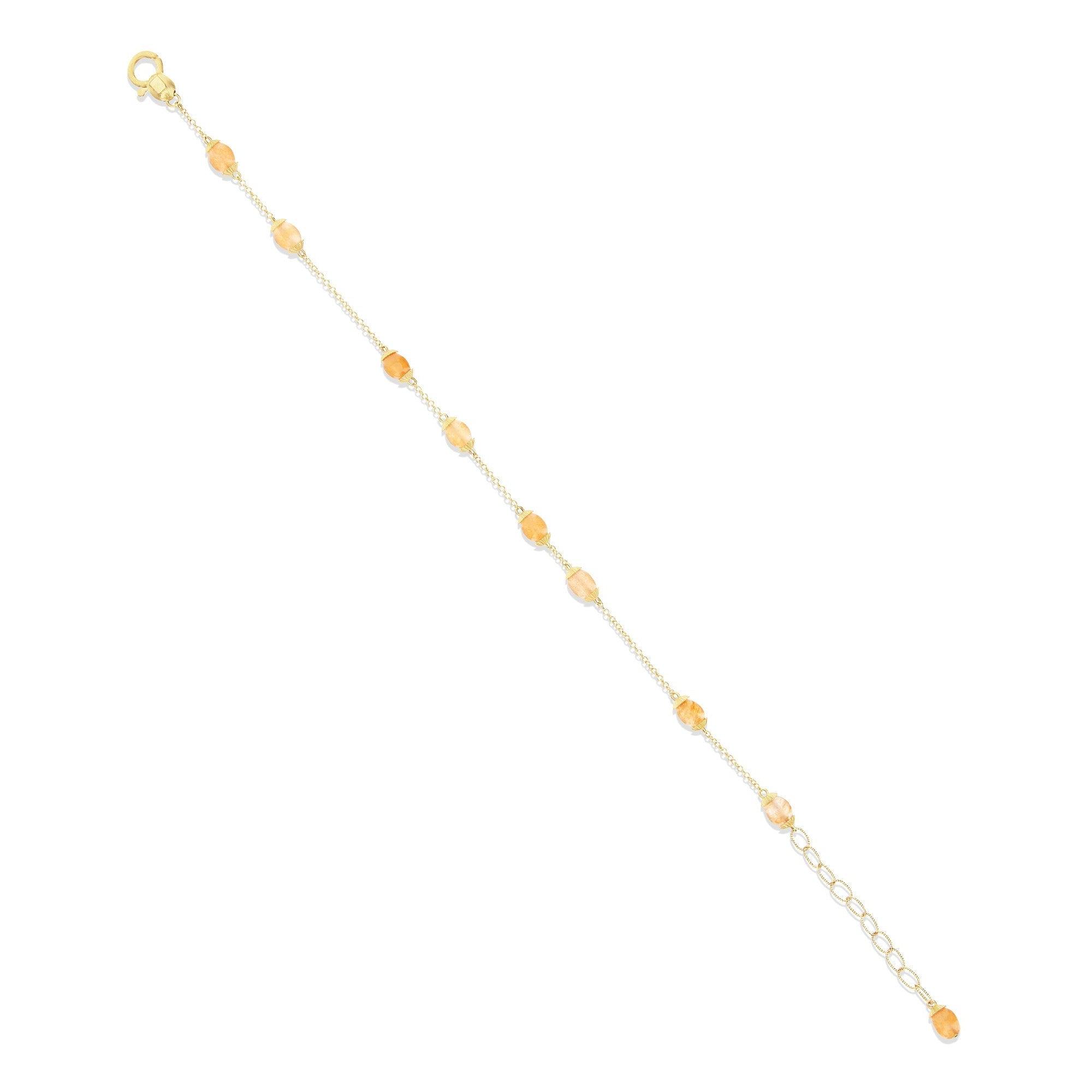 PETRA "AMULETS" GOLD AND ORANGE AVENTURINE BRACELET