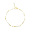 WHITE DESERT "AMULETS" GOLD AND MOONSTONE BRACELET