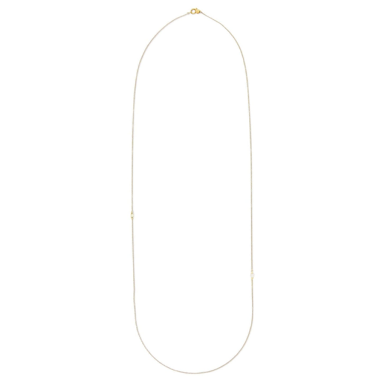 WHITE DESERT "AMULETS" GOLD AND MOONSTONE NECKLACE (LARGE)